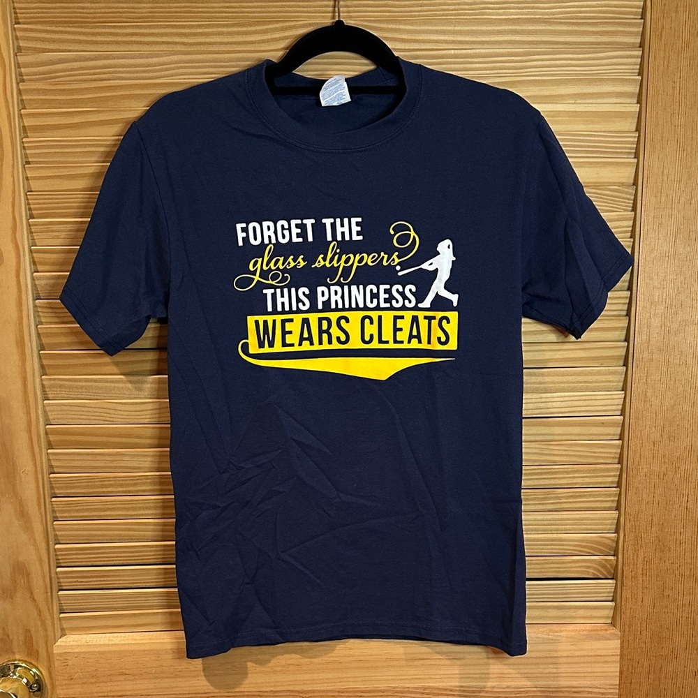 Fun Girls Softball T-shirt Navy Blue